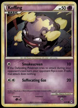 Koffing 60/95 Common Call of Legends LP Pokemon Card - Image 1