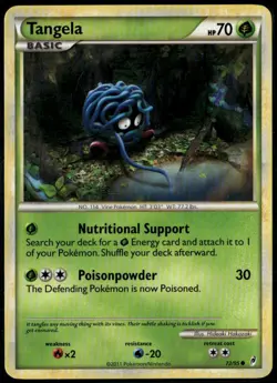 Tangela 72/95 Common Call of Legends LP Pokemon Card - Image 1