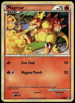 Magmar 62/95 Common Call of Legends LP Pokemon Card - Image 1