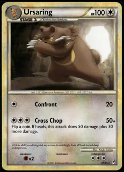 Ursaring 37/95 Rare Call of Legends LP Pokemon Card - Image 1
