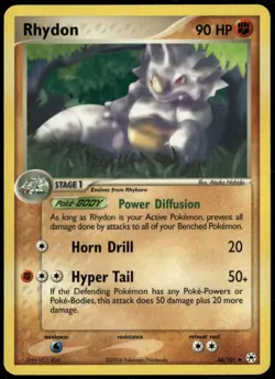 Rhydon 46/101 Uncommon Hidden Legends LP Pokemon Card - Image 1