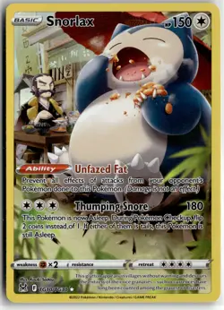 Snorlax Holo Ultra Rare SWSH11: Lost Origin Trainer Gallery TG10/TG30 NM - Image 1