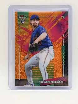 2026 Topps Finest Nolan McLean RC Orange Mini Diamond Rare Color Match /25 Mets - Image 1