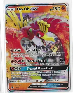 HO-OH GX SM57 Black Star Promo Ultra Rare Full Art Holo Pokemon Card NM - Image 1