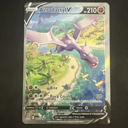 SWSH11: Lost Origin #180/196 Aerodactyl V (Alternate Full Art) NM - Image 1