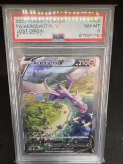 PSA 8 Aerodactyl V (Alternate Full Art) 180/196 Swsh11: Lost Origin Holo - Image 1