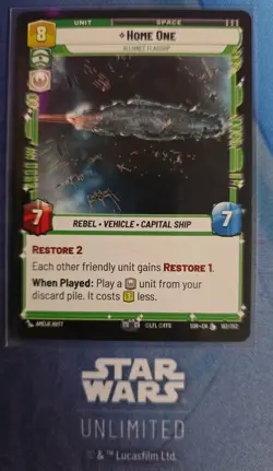 Star Wars Tcg Unlimited Home One Spark Of Rebellion LEGENDARY - Image 1