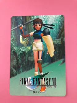 Final Fantasy 7 No.29 Yuffie Kisaragi card Very Rare BANDAI japanese 1996 F/S - Image 3