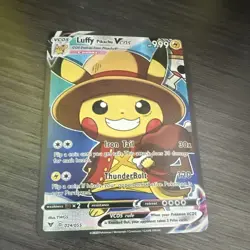 Nintendo Luffy Pikachu 024/055 V Holo English 2023 HP 9999 Pokemon TCG - Image 1