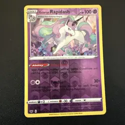 Pokemon Galarian Rapidash Sword & Shield 082/202 Rare Reverse Holo NM - Image 1