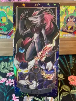 🔥NON TCG Pokemon Eif Origin Collection 2.0 The Devil Zoroark Tarot Card🔥 - Image 1