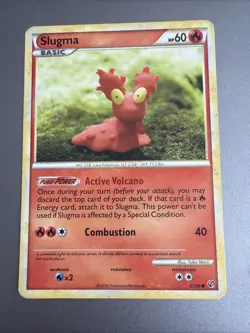 Slugma - 67/90 - Pokemon - HeartGold & SoulSilver - Undaunted - 2010 - Vintage - Image 1