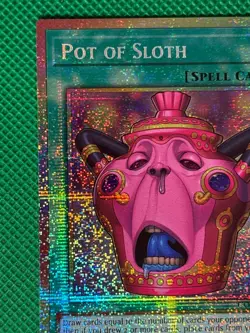 Yu-Gi-OH Chaos Origins Pot Of Sloth 1st Edition Starlight Rare CORI-EN061 - Image 3