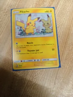 Pokemon Pikachu Card - Nuzzle Thunder Jolt Attack - Image 1
