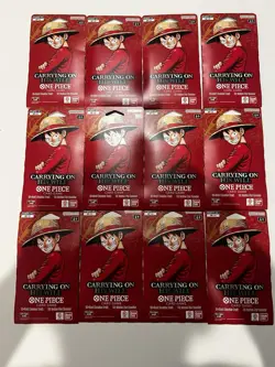 Lot Of 12 One Piece TCG: Carrying On His Will Sleeved Booster Pack OP-13 English - Image 1
