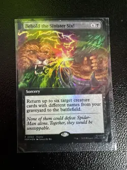 MTG Magic The Gathering Behold The Sinister Six Promo Card Foil Pax West 2025 - Image 1