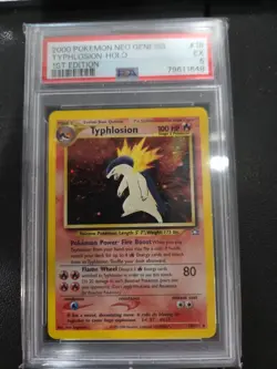 TYPHLOSION 18/111 Unlimited Neo Genesis Holo Rare 2000 Pokemon Card PSA 5 - Image 1