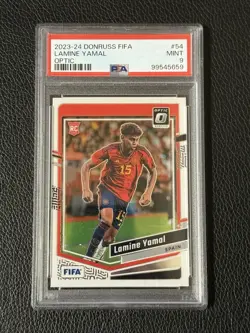 2023-24 Panini Donruss Fifa - Optic Lamine Yamal #54 (RC) PSA 9 Mint - Image 1