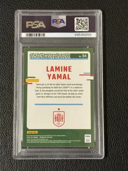 2023-24 Panini Donruss Fifa - Optic Lamine Yamal #54 (RC) PSA 9 Mint - Image 2