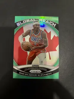 2023-24 Panini Prizm - Global Reach Green Prizm - Shai Gilgeous Alexander - Image 1