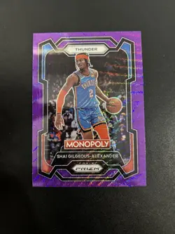 2023-24 Panini Monopoly Purple Prizm Shai Gilgeous-Alexander No.61 - Image 1
