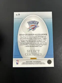 2023-24 Panini Select Certified Shai Gilgeous-Alexander No.20￼ - Image 2