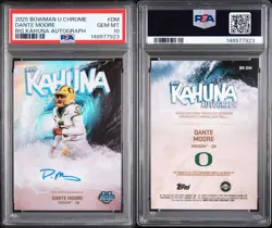 Dante Moore 2025 Bowman Chrome University #BK-DM The Big Kahuna Auto PSA 10 SSP - Image 3