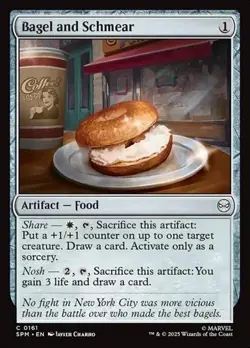 FOIL Bagel and Schmear NM Spider-Man Set MTG Magic the Gathering Artifact Eng - Image 1