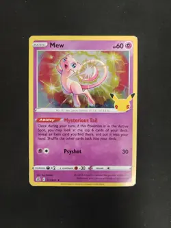 Pokemon Card- Mew 011/025- Holo- Celebrations- HP Condition - Image 1
