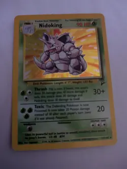 Nidoking 11/102 Pokemon Original Base Set 1 Pokemon Card Holographic - Image 1