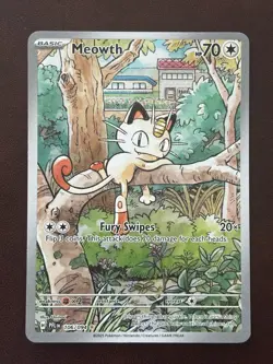 Pokemon Card TCG: Meowth 106/094 Phantasmal Flames Illustration Rare (IR) NM - Image 1
