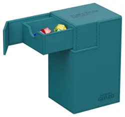 Ultimate Guard Flip n Tray 80+Petrol Monocolor Deck Case Card Box ccg Xenoskin - Image 4