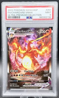 PSA 9 Charizard VMAX SWSH261 Ultra Premium Collection Promo Pokemon Card - Image 1