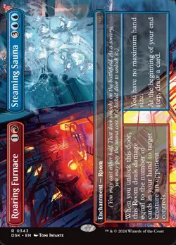 Roaring Furnace Borderless Foil - Duskmourn: House Of Horror MTG-NM - Image 1