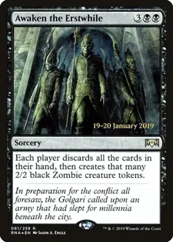 Awaken the Erstwhile - Foil Prerelease Promo Ravnica Allegiance MP MTG - Image 1