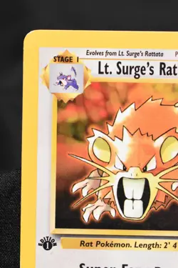 Lt. Surge's Raticate 1st Edition 51/132 LP Gym Heroes Regular Uncommon Pokemon - Image 2
