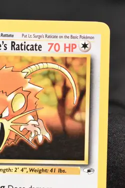 Lt. Surge's Raticate 1st Edition 51/132 LP Gym Heroes Regular Uncommon Pokemon - Image 3