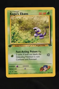 Koga's Ekans 1st Edition 77/132 NM Gym Challenge Regular Common Pokemon TCG Card - Image 1