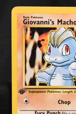 Giovanni's Machop 1st Edition 72/132 NM Gym Challenge Regular Common Pokemon TCG - Image 2