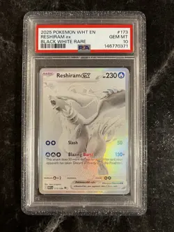 Pokemon PSA 10 Reshiram ex 173/086 Sv: White Flare Full Art Holo - Image 1