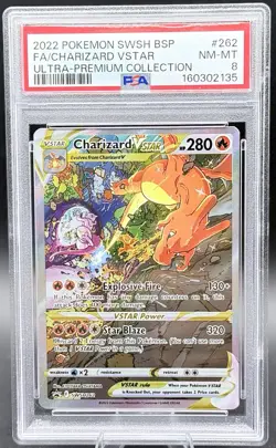 PSA 8 Charizard VSTAR SWSH262 Ultra Premium Collection Promo Pokemon Card - Image 1