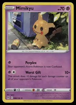 Mimikyu 080/196 Rare Lost Origin Pokemon Lightly Played - Image 1