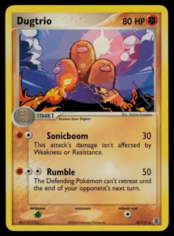 Dugtrio 22/112 Rare FireRed & LeafGreen Pokemon Lightly Played - Image 1