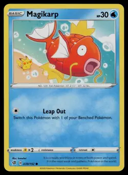 Magikarp 039/192 Common Rebel Clash Pokemon Lightly Played - Image 1