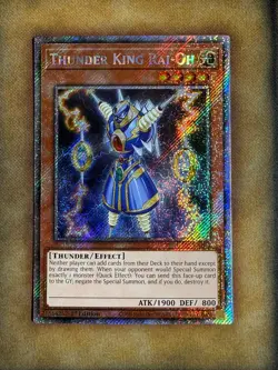 Yugioh Thunder King Rai-Oh RA03-EN206 Platinum Secret Rare 1st Ed NM - Image 1