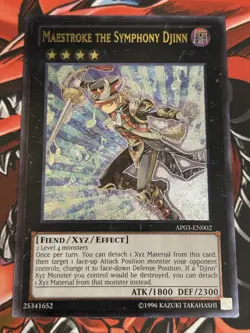 Yugioh Maestroke the Symphony Djinn AP03 - EN002 Ultimate Rare NM #2 - Image 1