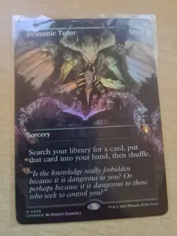 Demonic Tutor MTG Commander Masters Borderless Foil English NM - Image 3