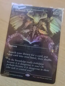 Demonic Tutor MTG Commander Masters Borderless Foil English NM - Image 4