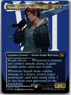Squall, SeeD Mercenary (Borderless) FIN 402 Foil R NM FINAL FANTASY - Image 1