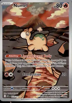 🌋🔥 Pokemon Numel 223/217 Illustration Rare Raw Holo Card ✨ - Image 1